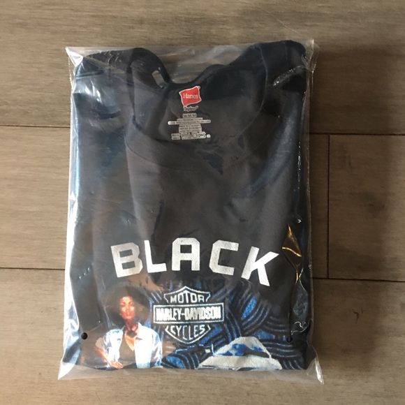Custom BLACK Harley-Davidson RIDERS MENS t shirt - black medium - Picture 3 of 3